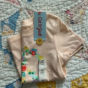 Cat & Jack Kids' Cream Short Sleeve Shirt